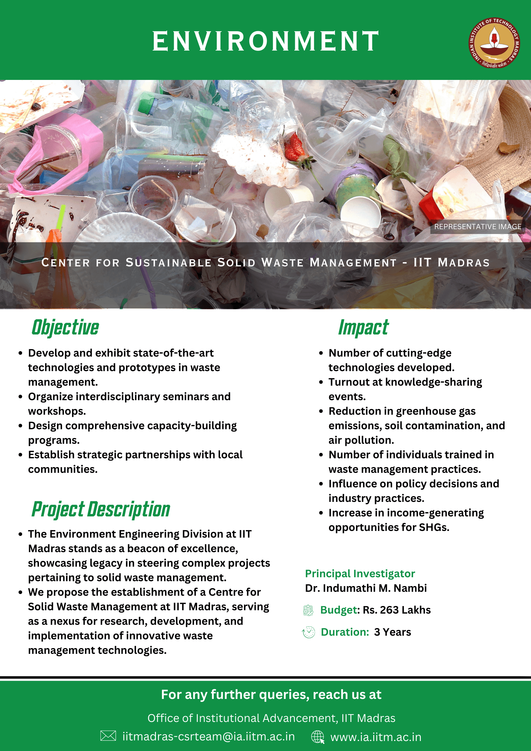 Center for Sustainable Solid Waste Management - IIT Madras