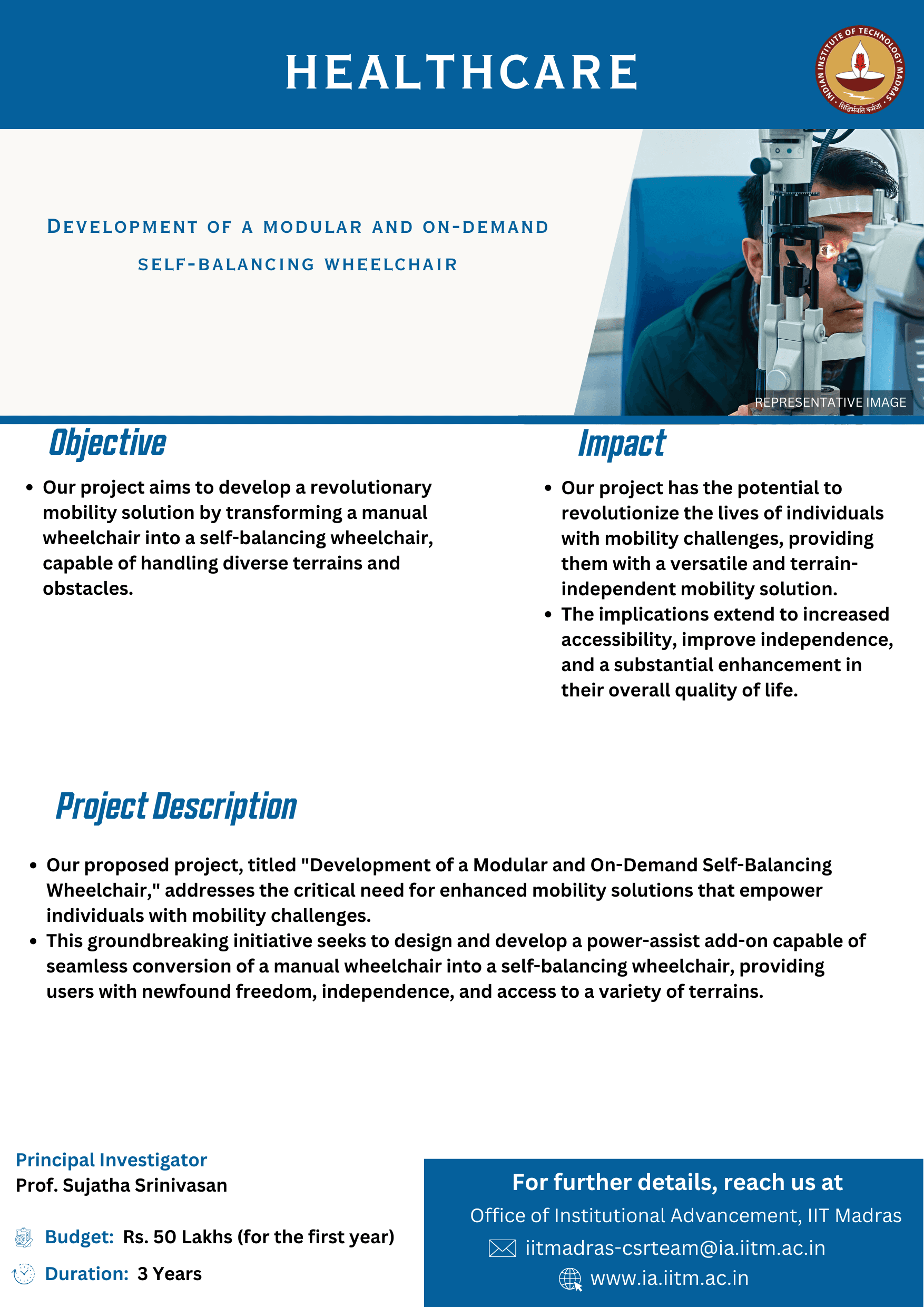 Development of a modular and on-demand self-balancing wheelchair